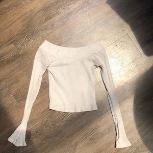 White off the shoulder top